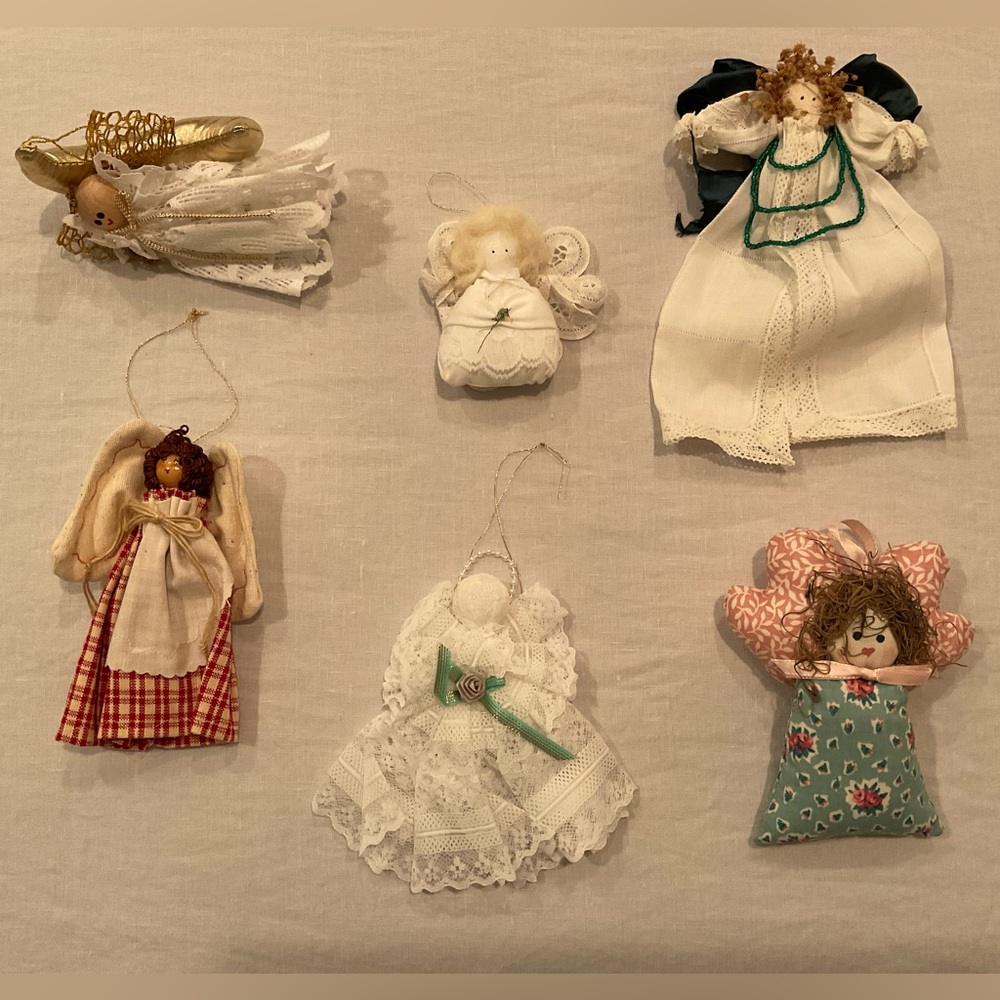 Bundle of 6 Vintage Angel Ornaments in VGVC